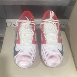 Nike Alpha Menace 4 Pro Football Cleats Size 15 Red White Agility Athletic